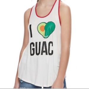 About a Girl I love Guac Racerback Tank Top Size M